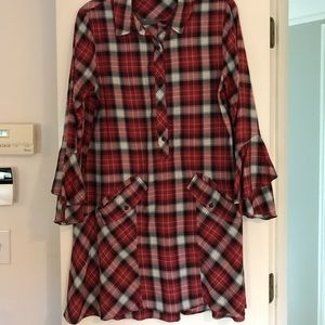 Laundry plaid tunic dress